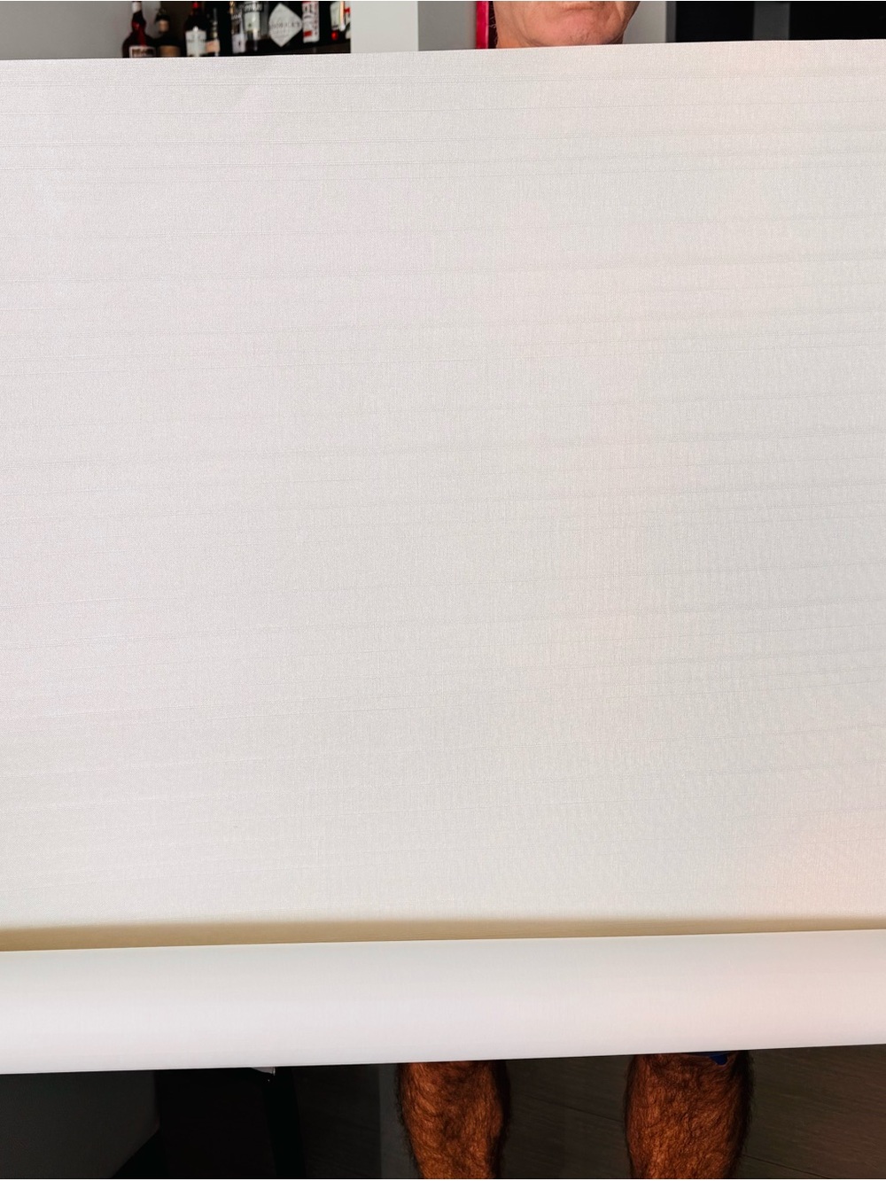 Momentum Cream Textured Wallpaper - Subtle Horizontal Stripe L=131”   W=54”